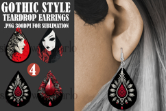 Gothic Teardrop Earrings, Gothic Earring Designs, s53 Product Image 1