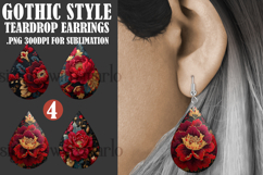 Gothic Teardrop Earrings, Gothic Earring Designs, s57 Product Image 1