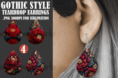 Gothic Teardrop Earrings, Gothic Earring Designs, s58 Product Image 1