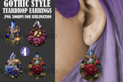 Gothic Teardrop Earrings, Gothic Earring Designs, s6 Product Image 1