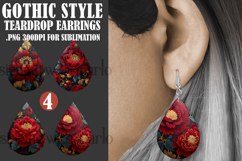 Gothic Teardrop Earrings, Gothic Earring Designs, s60 Product Image 1