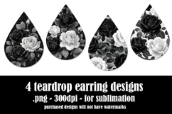 Gothic Teardrop Earrings, Gothic Earring Designs, s61 Product Image 2