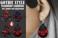 Gothic Teardrop Earrings, Gothic Earring Designs, s62 Product Image 1