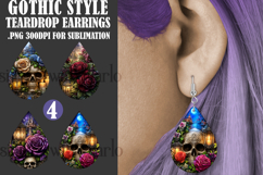 Gothic Teardrop Earrings, Gothic Earring Designs, s8 Product Image 1