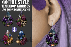 Gothic Teardrop Earrings, Gothic Earring Designs, s9 Product Image 1