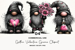 Gothic Valentine Gnome Clipart Product Image 1