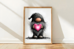 Gothic Valentine Gnome Clipart Product Image 3