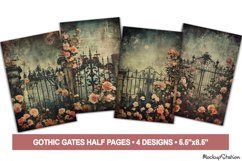 Gothic Gates Junk Journal Pages | Digital Papers JPG Product Image 1