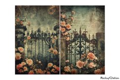 Gothic Gates Junk Journal Pages | Digital Papers JPG Product Image 2