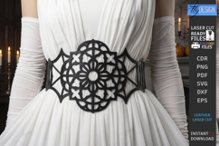 Gothic Waist Belt Laser Cut | Corset Belt | Gothic Accessory Product Image 1