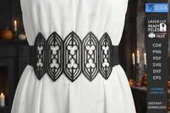 Gothic Waist Belt Laser Cut | Corset Belt | Gothic Accessory Product Image 1