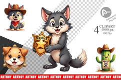 Howling Pups Clipart Product Image 1
