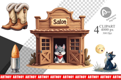 Howling Pups Clipart Product Image 1