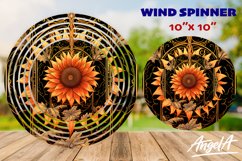 Floral wind spinner sublimation, retro flowers, sunflower Product Image 1