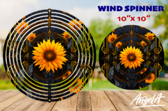 Floral wind spinner sublimation, Vintage orange flower Product Image 1