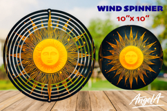 Vintage wind spinner sublimation, mystical sun Product Image 1