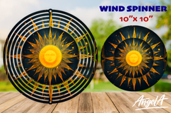 Vintage wind spinner sublimation, mystical sun Product Image 1