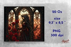 Gothic tumbler wrap sublimation / gothic window with witch Product Image 2