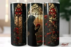 Gothic tumbler wrap sublimation / Dark tumbler 20 Oz PNG Product Image 1