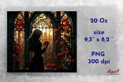 Gothic tumbler wrap sublimation / Dark tumbler 20 Oz PNG Product Image 2