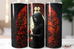 Gothic window with gothic witch / gothic tumbler sublimation Product Image 1