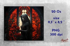 Gothic window with gothic witch / gothic tumbler sublimation Product Image 2