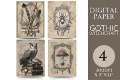 Gothic Witchcraft Journal Pages 4 Printable Sheets Product Image 1