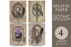 Gothic Witchcraft Pages Cauldron &amp; Candle Product Image 1