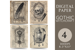 Gothic Witchcraft Pages Skull, Key &amp; Lantern Product Image 1