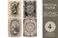 Gothic Witchcraft Paper Pentagram &amp; Owl Product Image 1