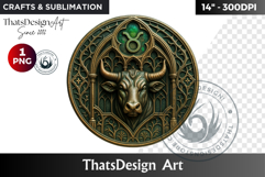 Taurus Gothic Zodiac signs Clipart, Astrology, horoscope PNG Product Image 1