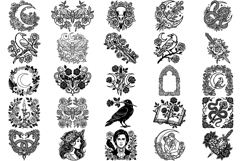 Gothic Floral SVG Bundle | 50 Dark Academia Designs Product Image 2