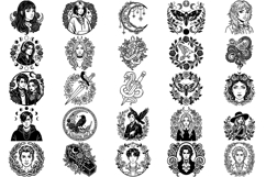 Gothic Floral SVG Bundle | 50 Dark Academia Designs Product Image 3