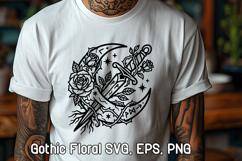 Gothic Floral SVG Design | Gothic Flower SVG Product Image 1
