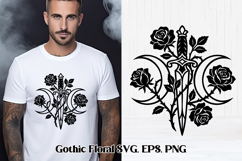 Gothic Floral SVG Design | Gothic Flower SVG Product Image 1