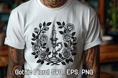 Gothic Floral SVG Design | Gothic Flower SVG Product Image 1
