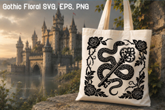 Gothic Floral SVG Design | Gothic Flower SVG Product Image 1