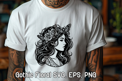 Gothic Floral SVG Design | Gothic Flower SVG Product Image 1