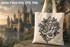 Gothic Floral SVG Design | Mystical Floral SVG Product Image 1