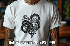 Gothic Floral SVG Design | Mystical Floral SVG Product Image 1