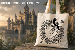 Gothic Floral SVG Design | Mystical Floral SVG Product Image 1