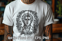 Gothic Floral SVG Design | Gothic Portrait SVG Design Product Image 1