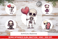 Wind Spinner Gothic Cute Skeletons Product Image 1