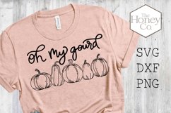 Hand Drawn Oh My Gourd SVG PNG DXF Funny Cut File Product Image 1