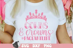 Gowns and Crowns SVG, Pageant Mom SVG, Beauty Queen Tiara Product Image 1