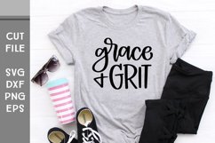 Grace and Grit, Hand Lettered Inspirational SVG Product Image 2