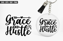 Grace and hustle SVG - Keychain Design Product Image 1