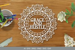 Grace and Hustle Papercut SVG Product Image 1