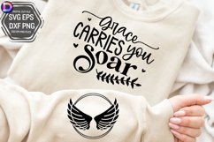 Grace carries Sleeve SVG, Motivational Sleeve SVG Product Image 1