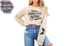 Grace carries Sleeve SVG, Motivational Sleeve SVG Product Image 2
